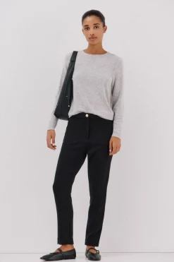 Cortefiel Camiseta básica escote caja Gris Outlet