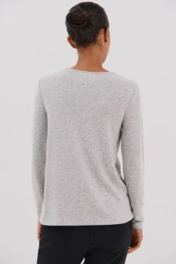 Cortefiel Camiseta básica escote caja Gris Outlet