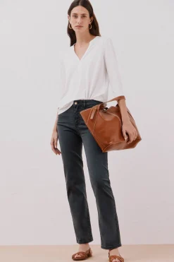 Cortefiel Camiseta básica escote mão Blanco Online