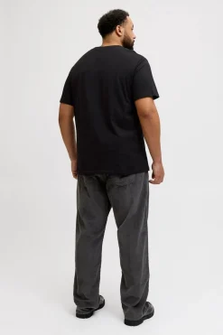 Jack & Jones PLUS Camiseta básica estampado frontal negro Sale