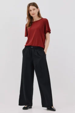 Cortefiel Camiseta básica fluida Vino Outlet