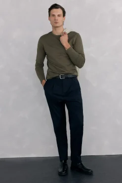 Pedro del Hierro Camiseta básica manga larga Verde Sale