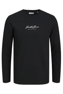 Jack & Jones Camiseta básica manga larga negro