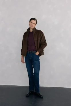 Pedro del Hierro Camiseta básica manga larga Burdeos Clearance