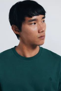 Springfield Camiseta básica manga larga acabado suave verde Hot