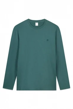 Springfield Camiseta básica manga larga acabado suave verde Hot