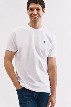 Cortefiel Camiseta básica piqué Blanco