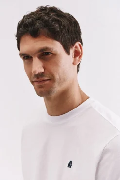 Cortefiel Camiseta básica piqué Blanco