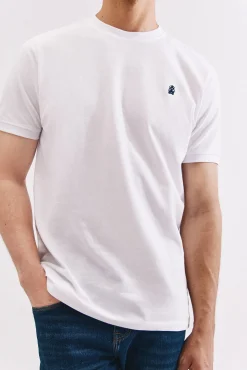 Cortefiel Camiseta básica piqué Blanco