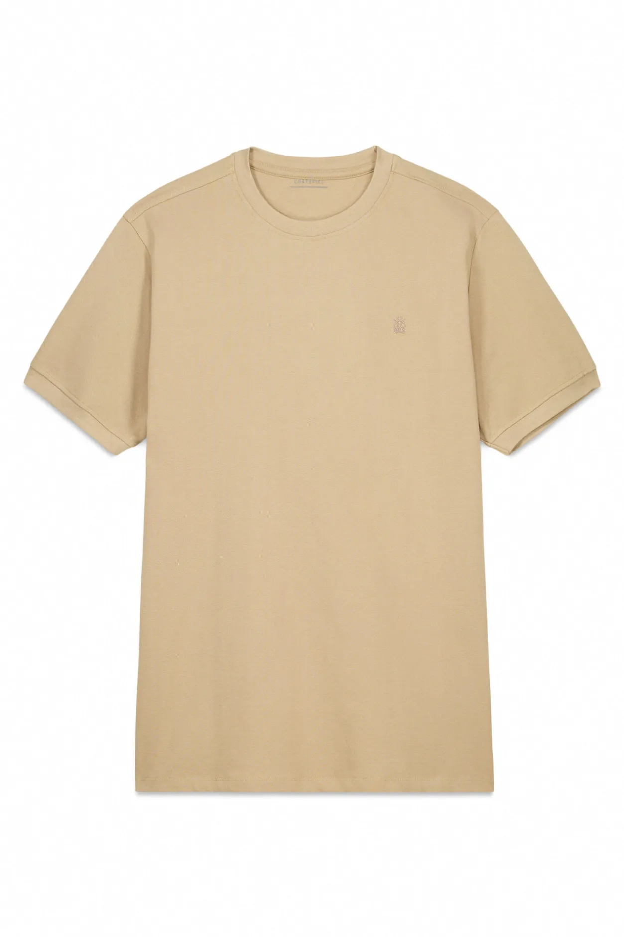 Cortefiel Camiseta básica piqué Beige Sale