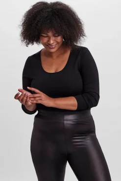 Vero Moda Curve Camiseta básica talla grande Negro Best