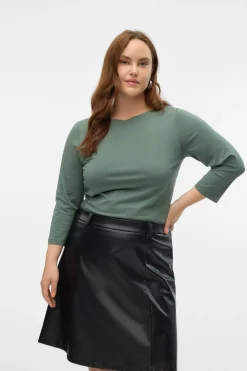 Vero Moda Curve Camiseta básica talla grande Verde Discount