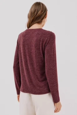 Cortefiel Camiseta caja botones Vino Clearance