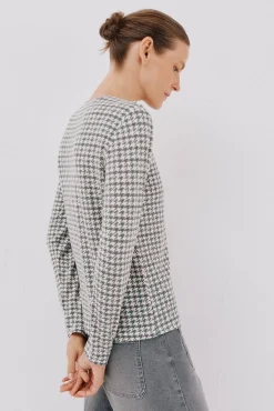 Cortefiel Camiseta caja botones Estampado verde New