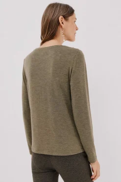 Cortefiel Camiseta caja botones Verde New