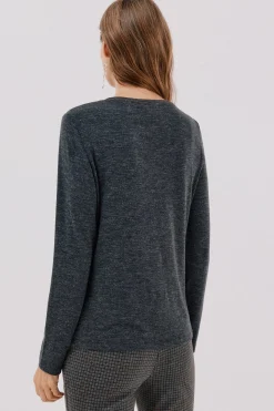 Cortefiel Camiseta caja botones Gris Best