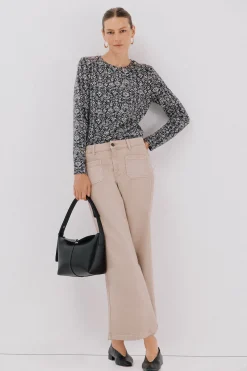 Cortefiel Camiseta caja botones Estampado blanco Clearance