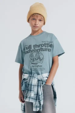 Springfield Kids Camiseta Calavera niño azul Discount