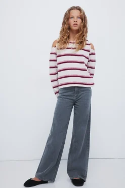 Springfield Kids Camiseta chenilla hombros descubiertos niña rosa Discount