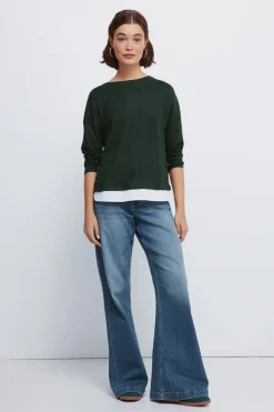 Springfield Camiseta combinada botones lateral verde Best