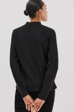 Cortefiel Camiseta con detalle strass Negro