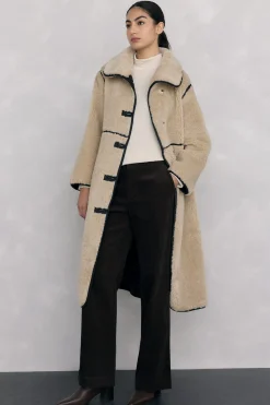 Pedro del Hierro Camiseta cuello alto arrugada Crudo Clearance