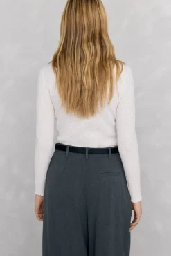 Pedro del Hierro Camiseta cuello chimenea estructura Blanco Best