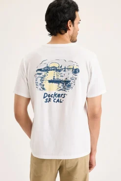 Dockers Camiseta cuello redondo Estampado blanco Best