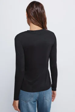 Springfield Camiseta cuello tachas negro Discount