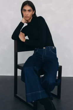 Pedro del Hierro Camiseta de cuello vuelto Negro Hot