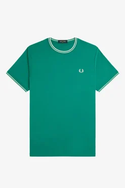 Fred Perry Camiseta de hombre de manga corta Verde Outlet