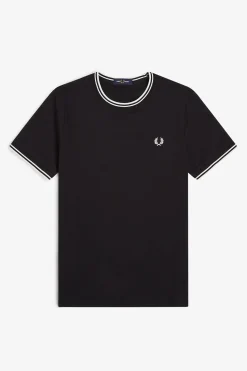 Fred Perry Camiseta de hombre de manga corta Negro Best