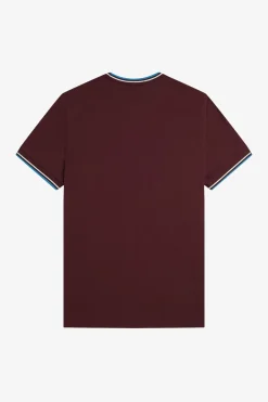 Fred Perry Camiseta de hombre de manga corta Granate