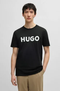 HUGO Camiseta de manga corta Gris oscuro Clearance