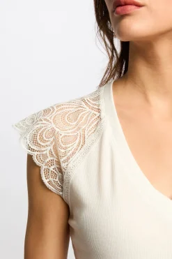 Morgan Camiseta de manga corta Blanco Outlet