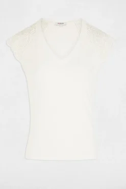 Morgan Camiseta de manga corta Blanco Outlet