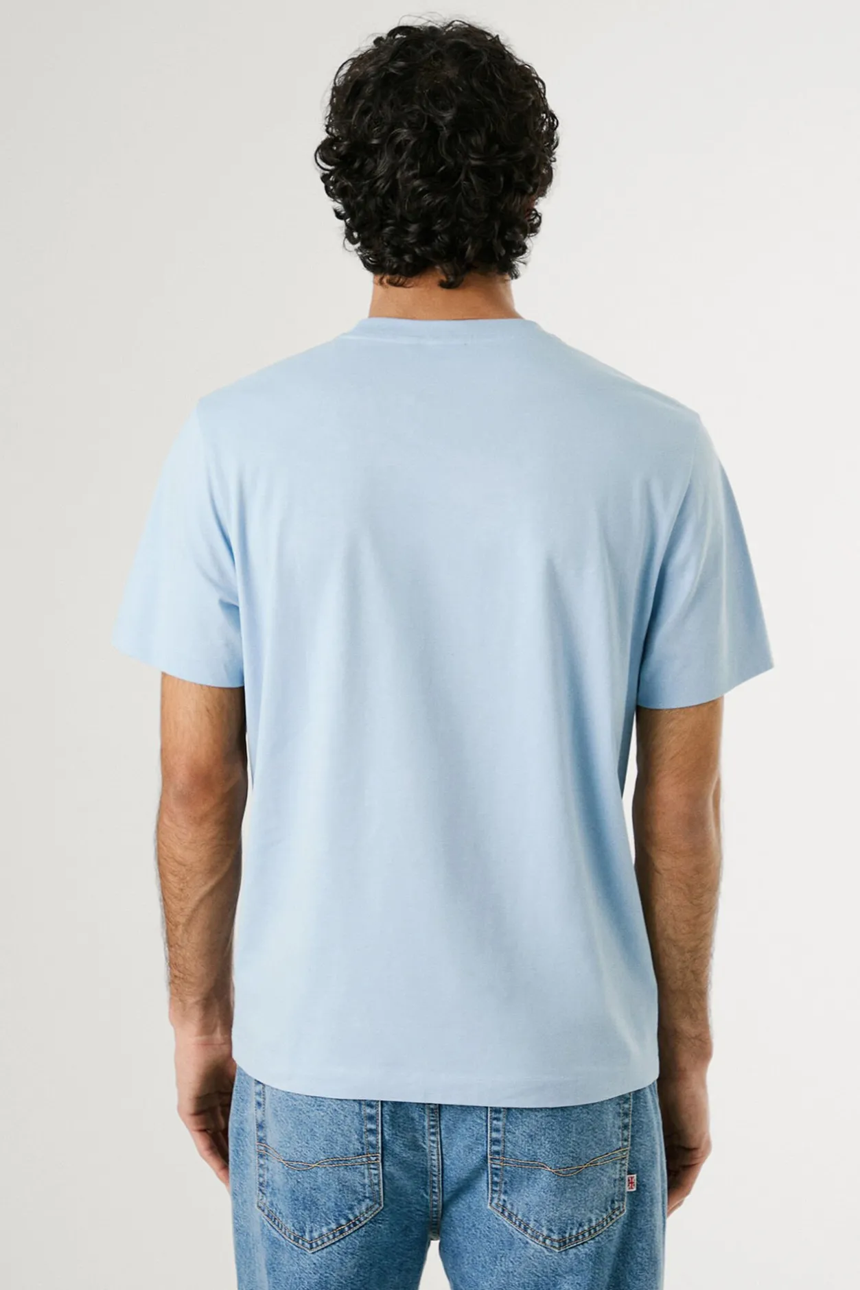 Pepe Jeans Camiseta de manga corta con logo y estampado frontal. azul Discount