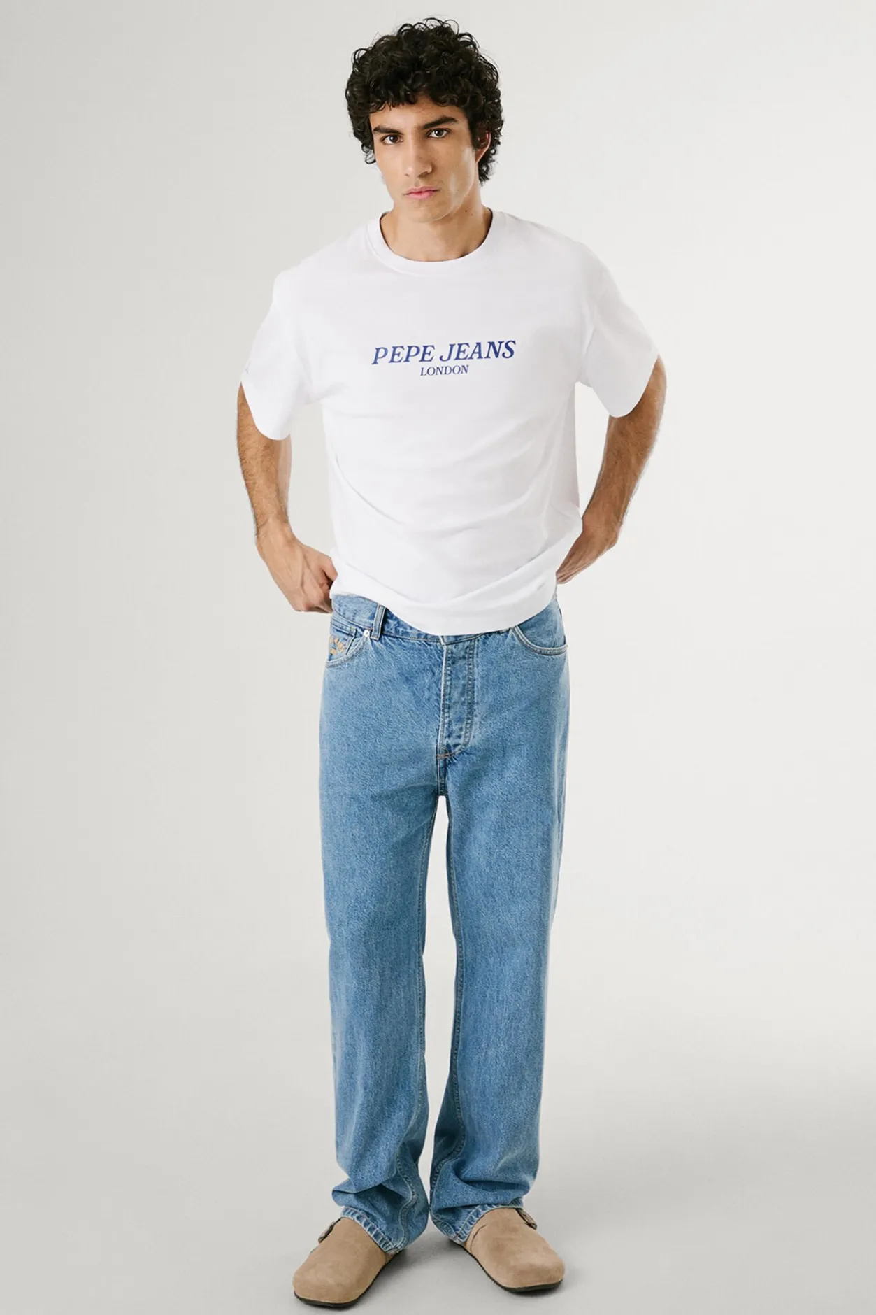 Pepe Jeans Camiseta de manga corta con logo y fantasia trasera. blanco Discount
