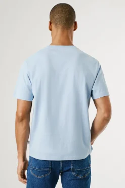 Pepe Jeans Camiseta de manga corta con logo bordado. azul Outlet