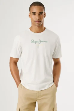 Pepe Jeans Camiseta de manga corta con logo frontal. blanco Best