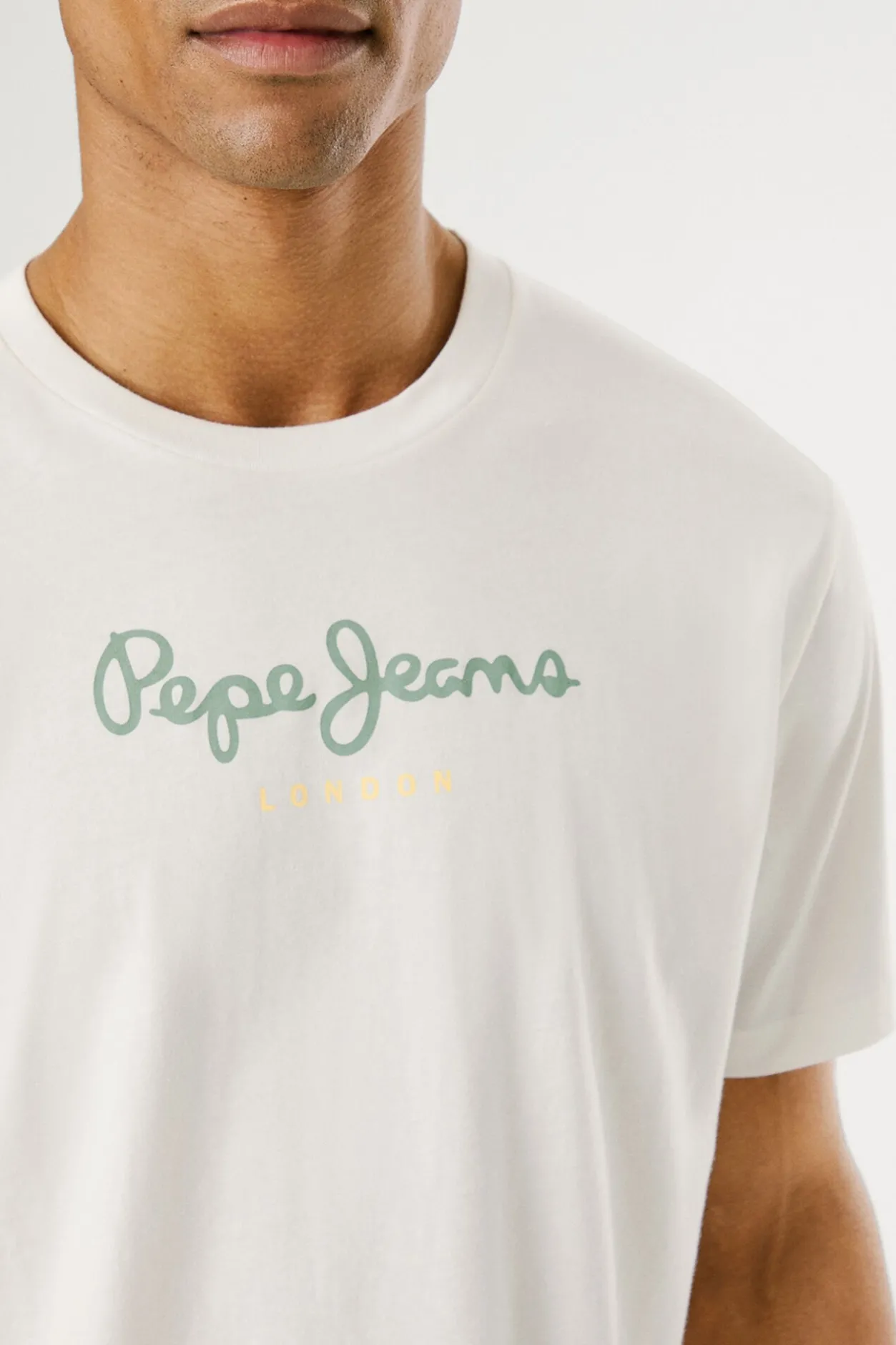 Pepe Jeans Camiseta de manga corta con logo frontal. blanco Best