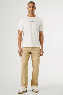 Pepe Jeans Camiseta de manga corta con logo frontal. blanco Best