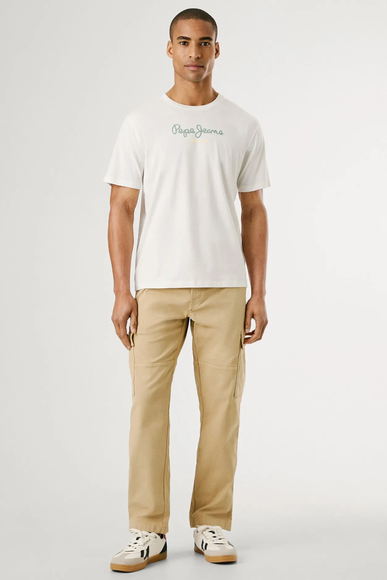 Pepe Jeans Camiseta de manga corta con logo frontal. blanco Best