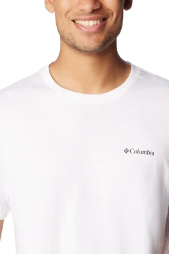 Columbia Camiseta de manga corta de algodón orgánico Basic Logo™ de para hombre blanco Best