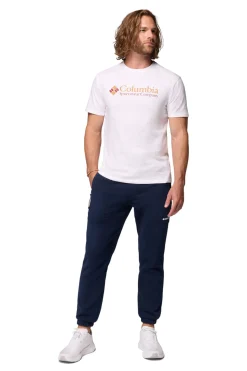 Columbia Camiseta de manga corta de algodón orgánico Basic Logo™ de para hombre blanco New