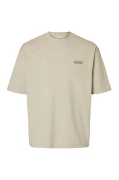 Selected Camiseta de manga corta Logo. Gris Hot