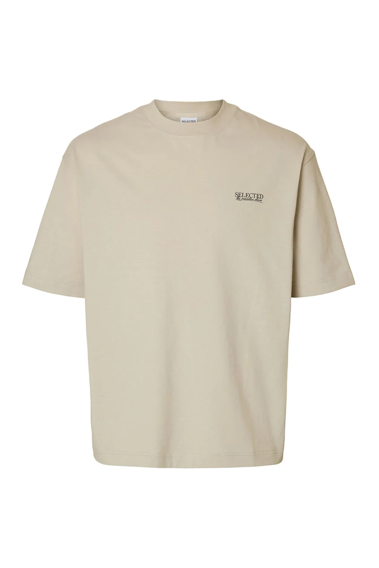 Selected Camiseta de manga corta Logo. Gris Hot