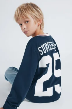Springfield Kids Camiseta de manga larga varsity niño azul Hot