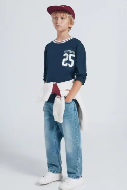 Springfield Kids Camiseta de manga larga varsity niño azul Hot