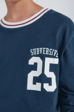 Springfield Kids Camiseta de manga larga varsity niño azul Hot